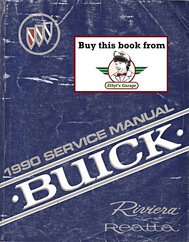 1990 Buick Riviera Reatta OEM Shop Service Repair Manual